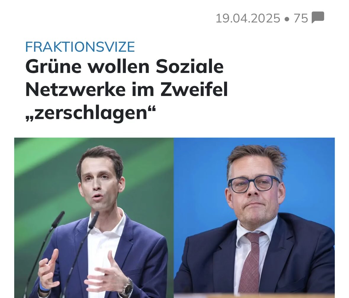 Mal ne Frage:
Kann es sein, dass vor allem eine ganz bestimmte Partei etwas gegen die Meinungsfreiheit hat?