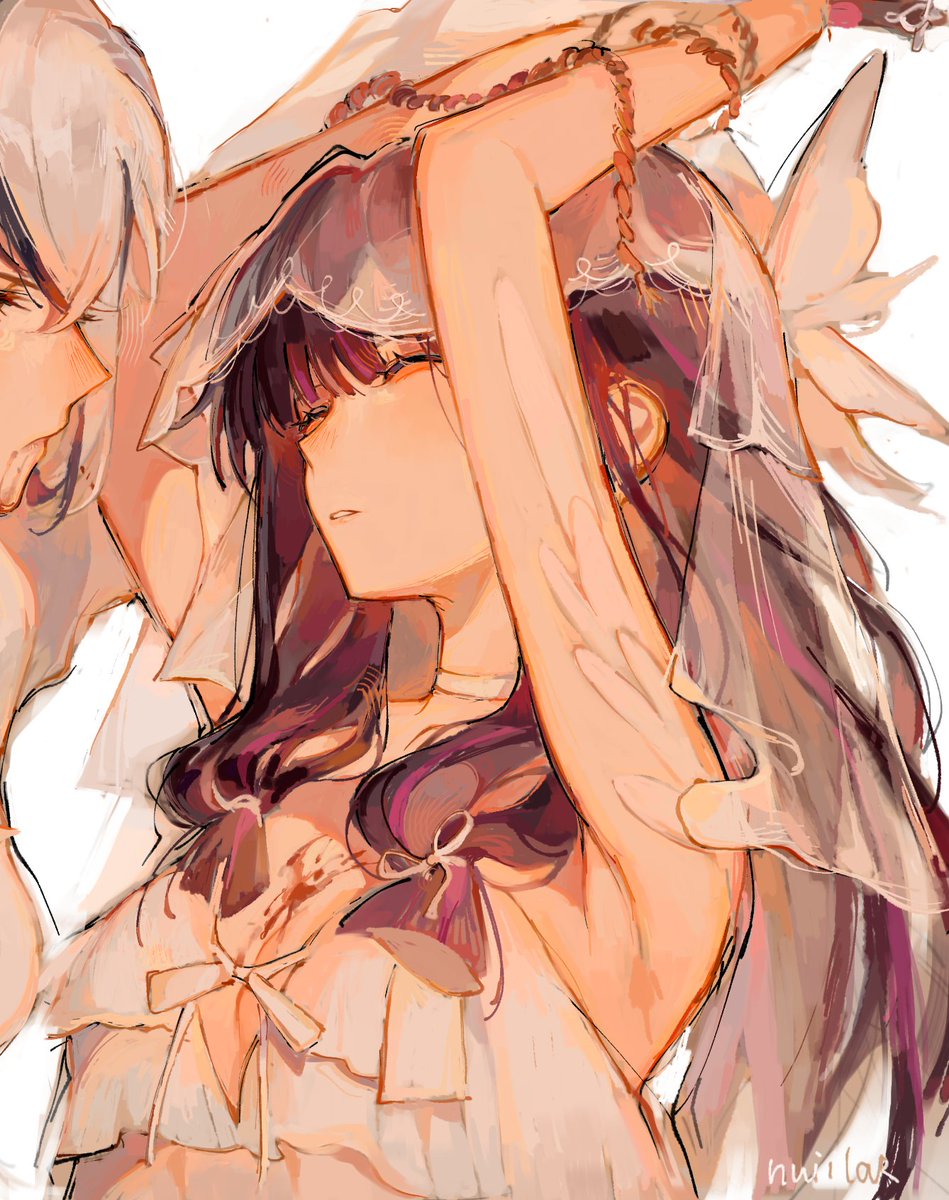nuiilar's tweet image. I like drawing her when she wants to kill the one she loves — on a whim.