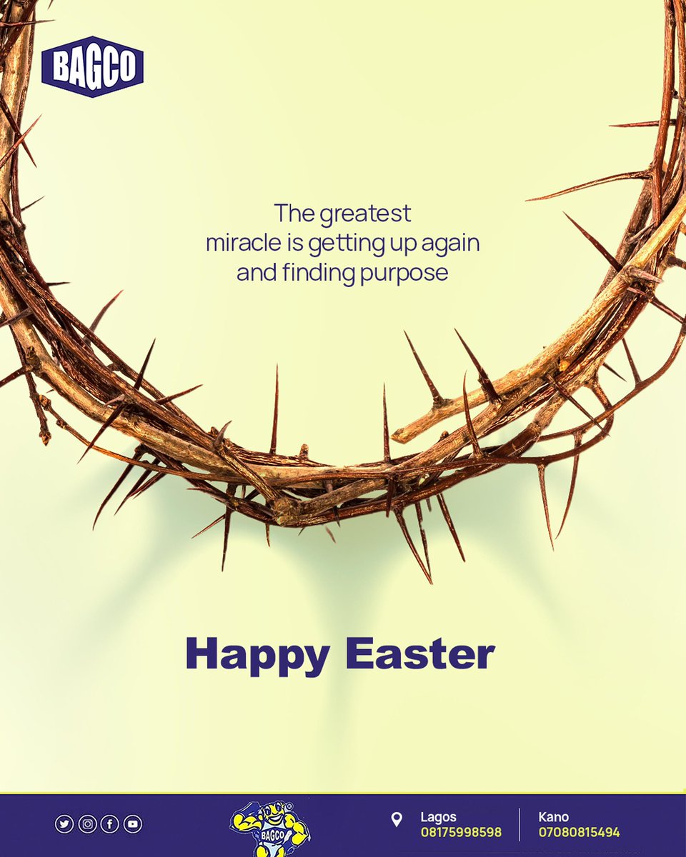 Easter reminds us of the strength in new beginnings. In the lives we build and the cares we carry quietly, every day.

May this day bring you the joys and reassurance of fresh starts and new beginnings. 

Happy Easter.

#bagcosupersack #HappyEaster