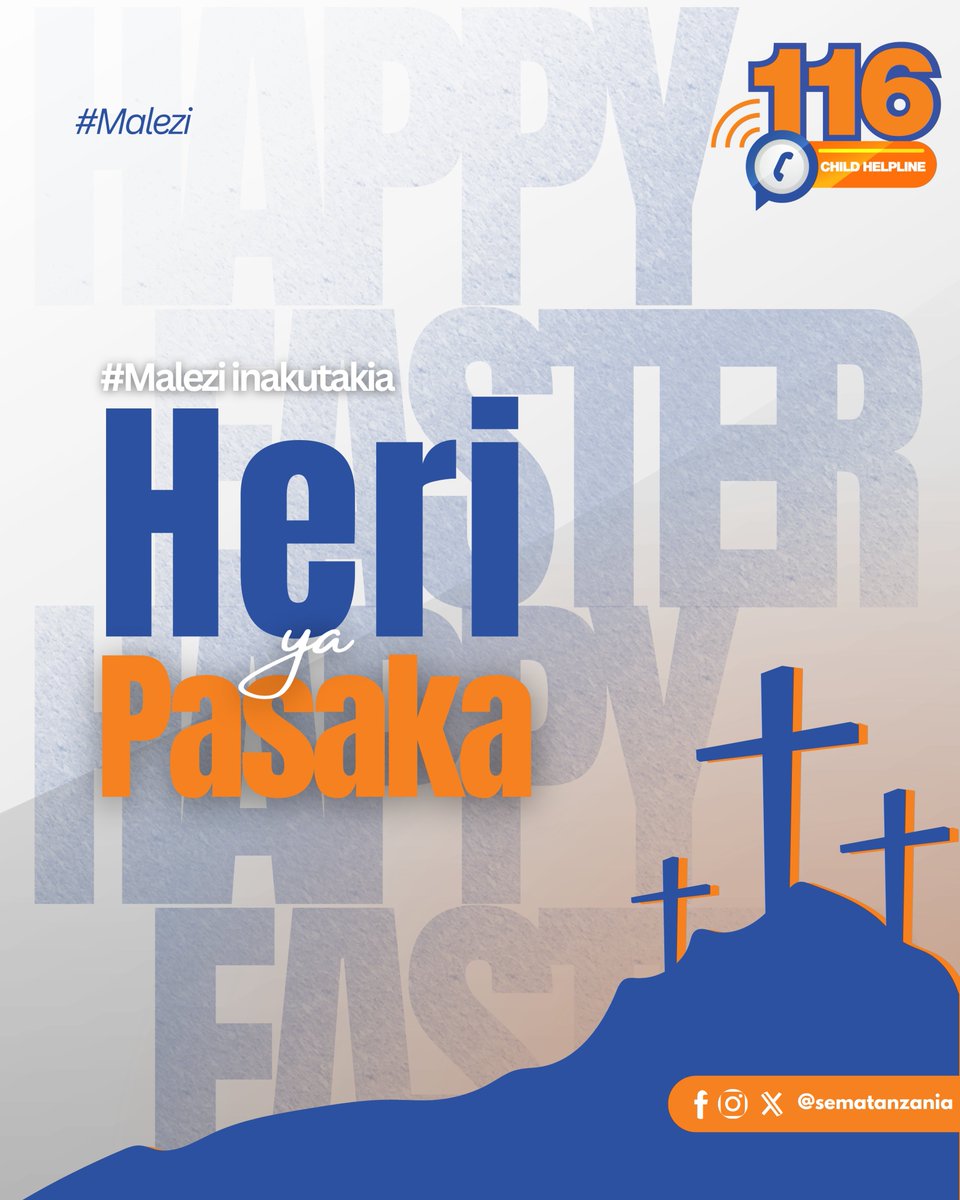 Familia ya malezi inakutakia Heri ya Pasaka!

#Pasaka #Malezi #Piga116 #EasterSunday #Familia