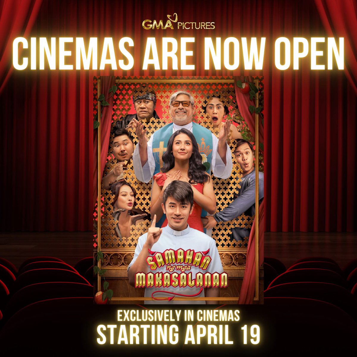 BarDapage's tweet photo. Happy Easter everyone! Enjoy watching the Samahan Ng Mga Makasalanan in Cinemas .
#DavidxSamforSNMM
#SamahanNgMgaMakasalanan https://t.co/J6NzDdiiNb