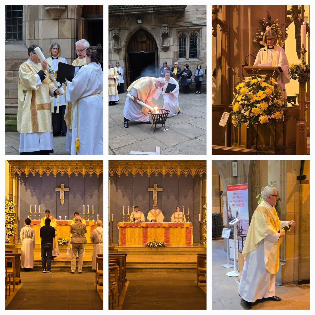 LiverpoolParish's tweet photo. A beautiful celebration of the Easter Vigil and First Eucharist of Easter. Alleluia Christ is Risen! https://t.co/awS6qcaYhY