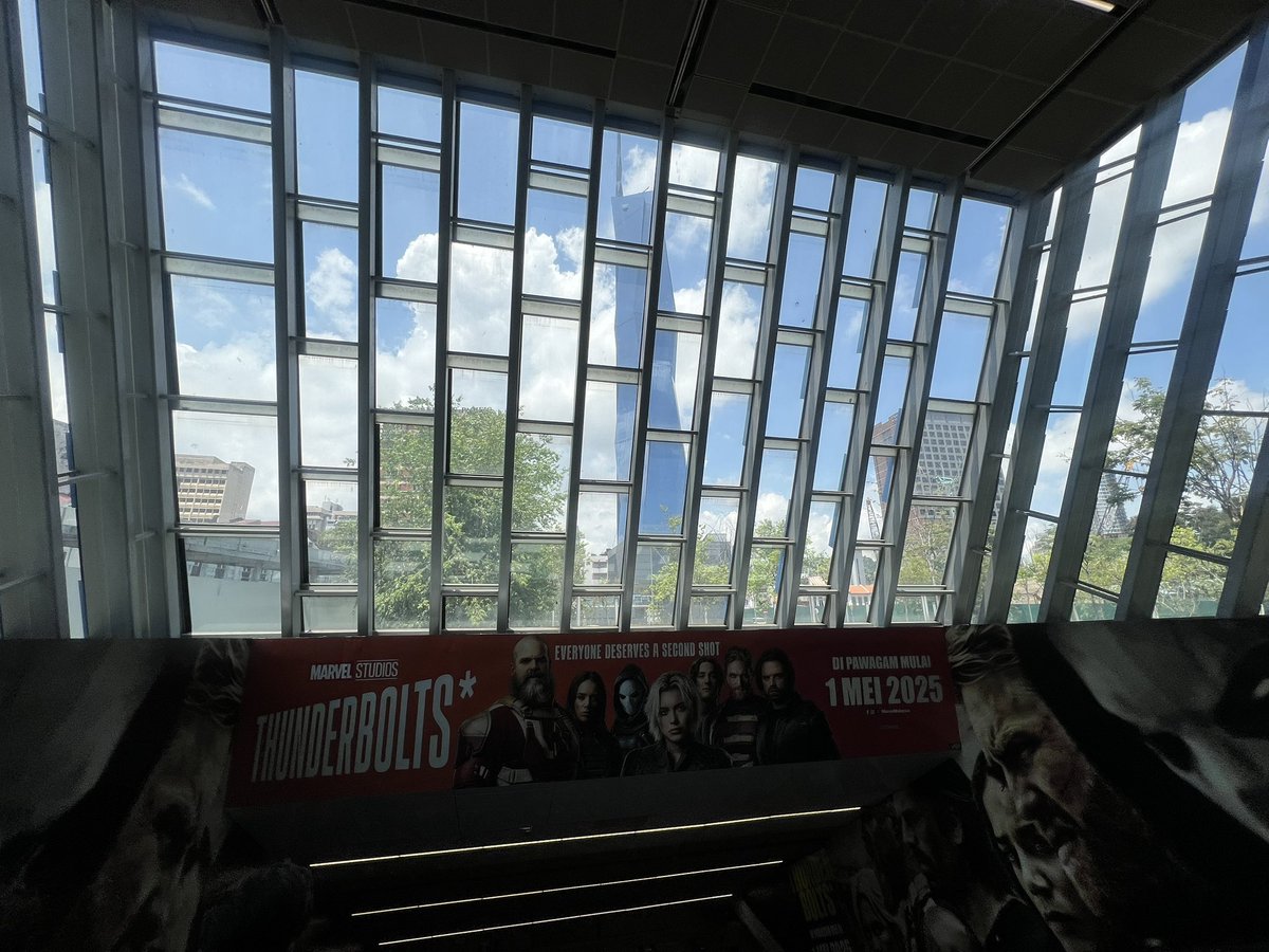 roshafiqlee's tweet photo. @MarvelMalaysia @askrapidkl should have use this chance to promote both KL &amp; Thunderbolts* simultaneously by pasting shots of Yelena Belova jumping off Merdeka 118 around this station. Pasar Seni station literally has one of the best view of the tower https://t.co/ubbcOnkp1d