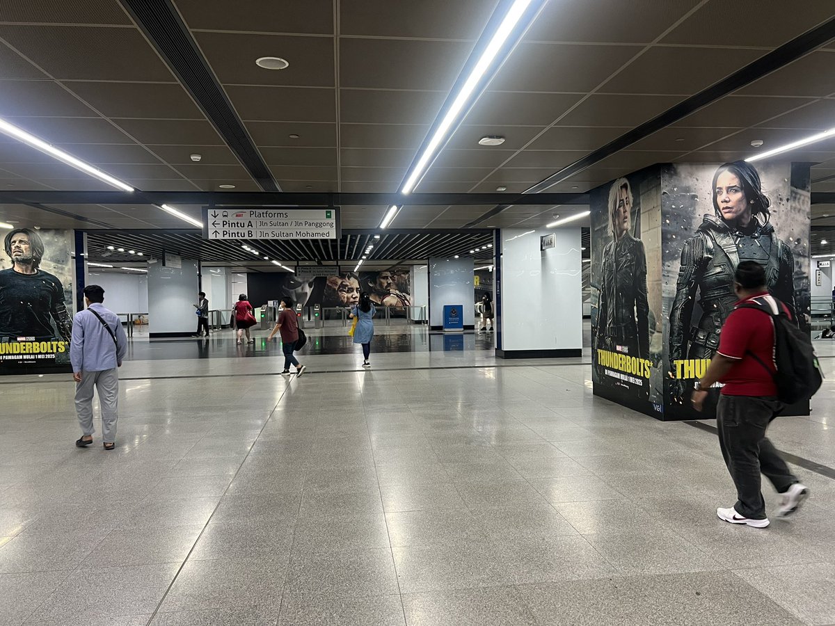 roshafiqlee's tweet photo. @MarvelMalaysia @askrapidkl should have use this chance to promote both KL &amp; Thunderbolts* simultaneously by pasting shots of Yelena Belova jumping off Merdeka 118 around this station. Pasar Seni station literally has one of the best view of the tower https://t.co/ubbcOnkp1d