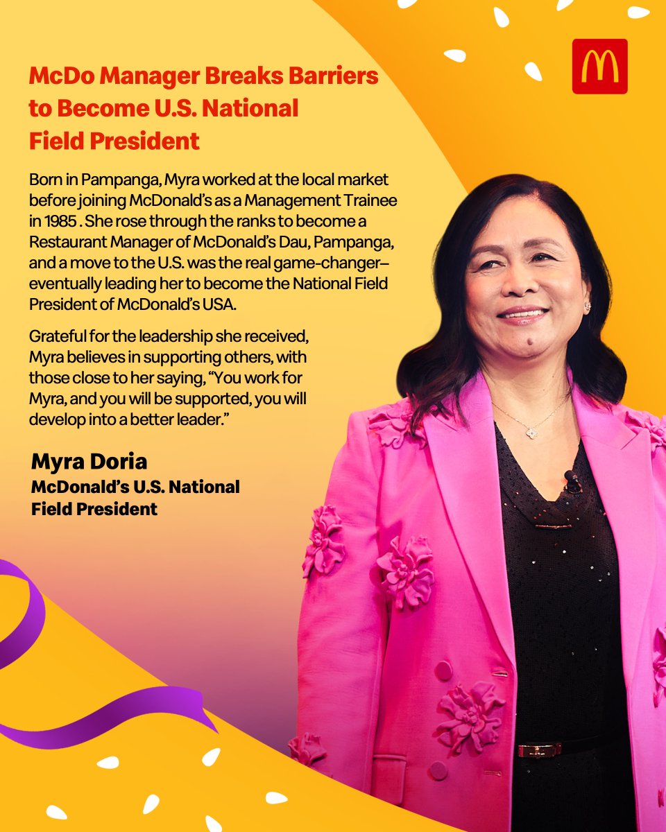 McDo_PH's tweet photo. From leaders to crew members, we all have the power to #MPower! Just take a look at these unique and personal stories and celebrate the incredible impact they’re making – not just for those around them, but for all of us. #IMpower #AccelerateAction https://t.co/PZ6bsnGflu
