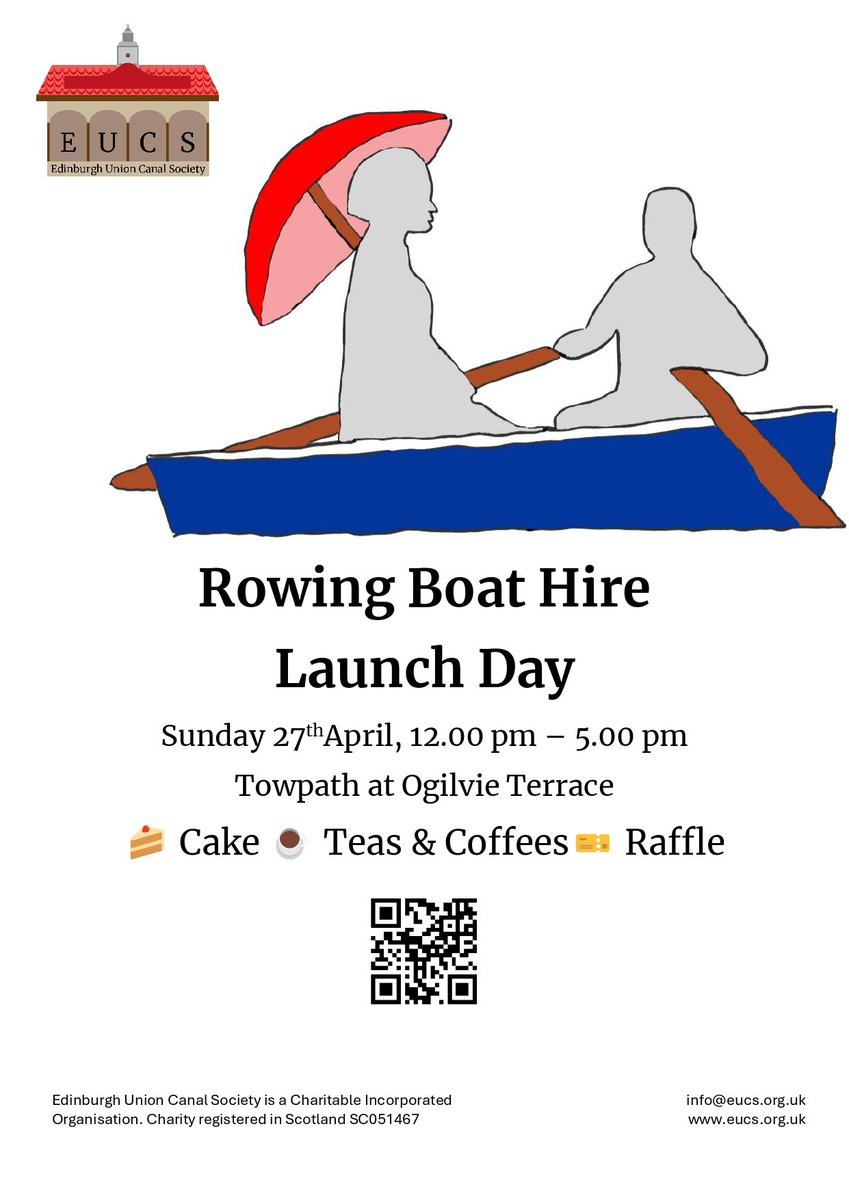 Rowing Boats Hire 'Launch Day'
12noon, Sunday 27th April 2025

Our 3 traditional rowing-boats will be available for hire; plus, there will be various Information Stalls; Tea/Coffee/Cake &amp; a Raffle (with great prizes) ... more details here:
eucs.org.uk/2025/03/rowing…

- all welcome!!