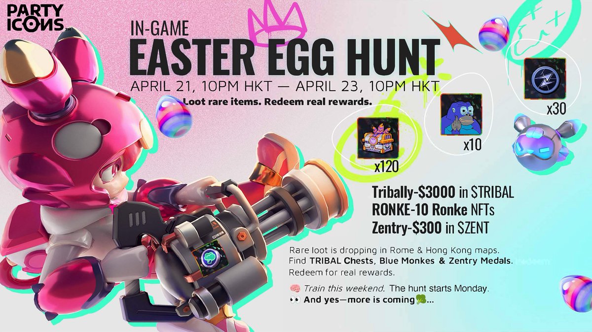 Lamce (@not_a_typolamce) on Twitter photo GM GM and Happy Easter to all Celebrating!
It's that time again that we celebrate and spread joy and peace around each other.
Well, I'm also here to tell you about the <a href="/PartyIconsOGX/">PARTY ICONS</a> event happening on April 21!
The In-game Easter Egg Hunt Event is happening!
That's right, an GM GM and Happy Easter to all Celebrating!
It's that time again that we celebrate and spread joy and peace around each other.
Well, I'm also here to tell you about the <a href="/PartyIconsOGX/">PARTY ICONS</a> event happening on April 21!
The In-game Easter Egg Hunt Event is happening!
That's right, an