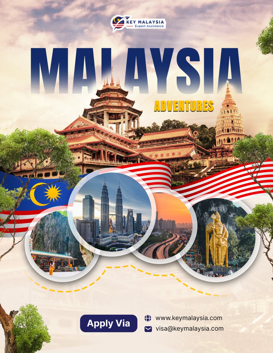 keymalaysias's tweet photo. Malaysia is calling – and it's full of vibrant cities, cultural gems, and natural wonders waiting for you!

✅ Expert Assistance
✅ Fast &amp; Reliable Visa Services
✅ 100% Online Process

Apply now via:
🌐 https://t.co/BtrJZdMhBA
📧 visa@keymalaysia.com

#MalaysiaVisa #KeyMalaysia https://t.co/ifQsqTxee1