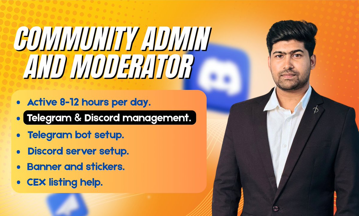 If you need community mod or admin for your project 
He is best option 
Order now : fiverr.com/s/384Z9rx