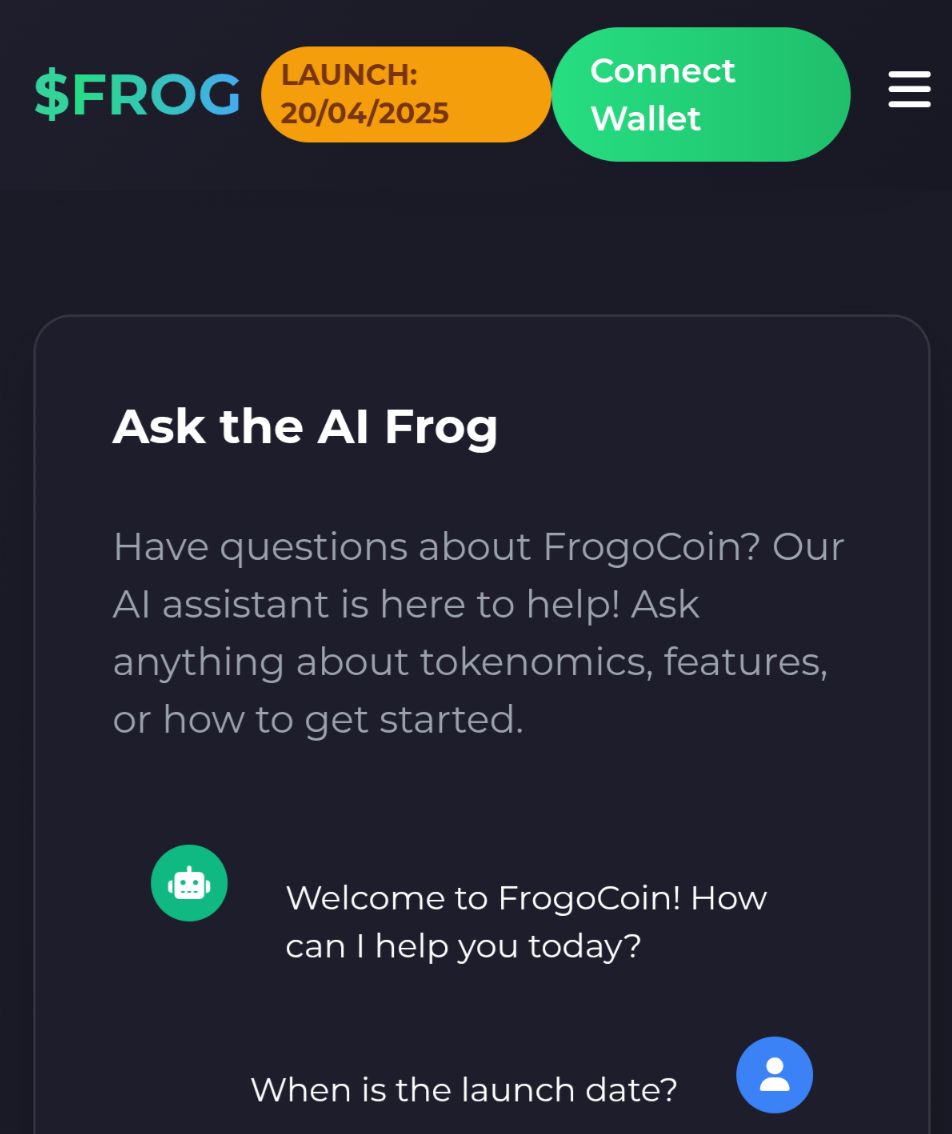 Frogocoinss's tweet photo. Introducing #FrogoCoin: The AI-Enhanced Revolution in Memecoins! 🐸💰 Built on #Solana for lightning-fast transactions and minimal fees. 

Our journey begins MAY 20, 2025! Join the pond early! 🌊 

#FROG #FrogsOfCrypto #NextGenCrypto"

#FrogoCoin #WaitingGame #Anticipation
#MArOgoCoin #MemecoinRace #Winning
#BArogoCoin #Tokenomics 
#solanamemecoin
#Memecoln #Crypto #Ateoln #Frogocoin
#MSolanaMemecoin #memecoins #Grypto
#Atcoins #Solana #Del
