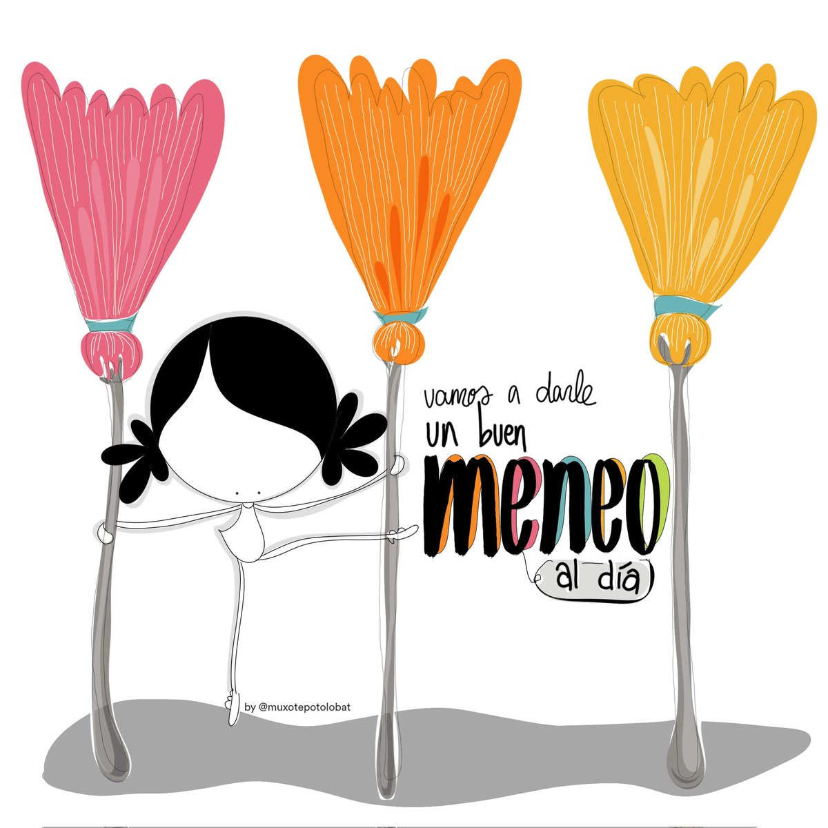 muxotepotolobat's tweet image. Voy a darle un buen meneo al día!
Oxigenar los espacios. Ordenar los pequeños caos que acumulo cuando voy con el piloto automático.
Barrer el polvo almacenado de los recovecos de mis pensamientos chungos. Abrir espacio(s) para que pueda entrar lo nuevo .
#EeeegunonMundo!!