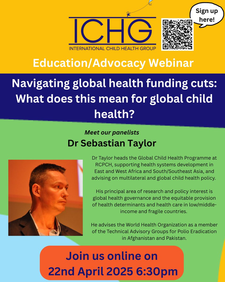 International Child Health Group (@intchildhealth) on Twitter photo Are you aware of global health funding cuts? This free webinar is happening in two days! Sign up here shorturl.at/XuiF0
<a href="/Drhelbro/">Dr Helen c Brotherton</a> <a href="/cinarervanur/">Erva Nur Cinar</a> <a href="/DrJemWright/">Jemma Wright</a> <a href="/RebecRhodes/">RebeccaR</a> <a href="/jess_wan1/">Jessica Wan</a> <a href="/RCPCHtweets/">RCPCH</a> <a href="/bsapch/">BSAPCH</a> <a href="/SfGH_UK/">SfGH International 🇬🇧</a> #UKaid #childhealth #globalhealth #globalchildhealth <a href="/MSF/">MSF International</a> Are you aware of global health funding cuts? This free webinar is happening in two days! Sign up here shorturl.at/XuiF0
<a href="/Drhelbro/">Dr Helen c Brotherton</a> <a href="/cinarervanur/">Erva Nur Cinar</a> <a href="/DrJemWright/">Jemma Wright</a> <a href="/RebecRhodes/">RebeccaR</a> <a href="/jess_wan1/">Jessica Wan</a> <a href="/RCPCHtweets/">RCPCH</a> <a href="/bsapch/">BSAPCH</a> <a href="/SfGH_UK/">SfGH International 🇬🇧</a> #UKaid #childhealth #globalhealth #globalchildhealth <a href="/MSF/">MSF International</a>