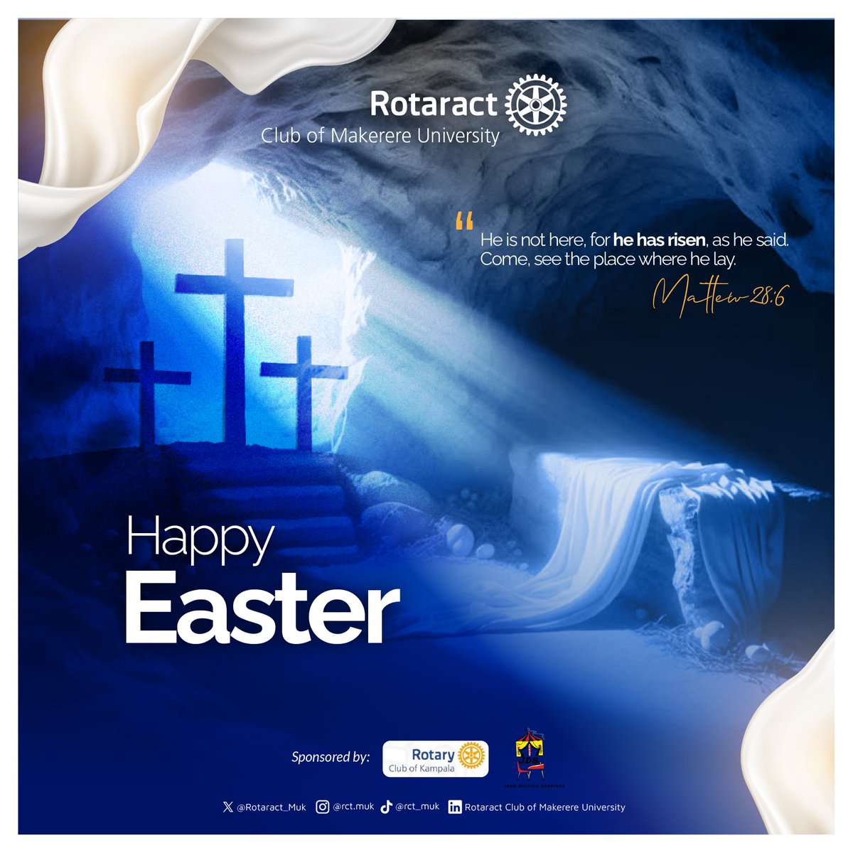 May this day make anew, nourish and rebrand your relationship with your God🤗, bring about more laughter and peace in your families.

Happy Easter🐣to you all from the Rotaract club of makerere university

#peace😊
#newrelationships