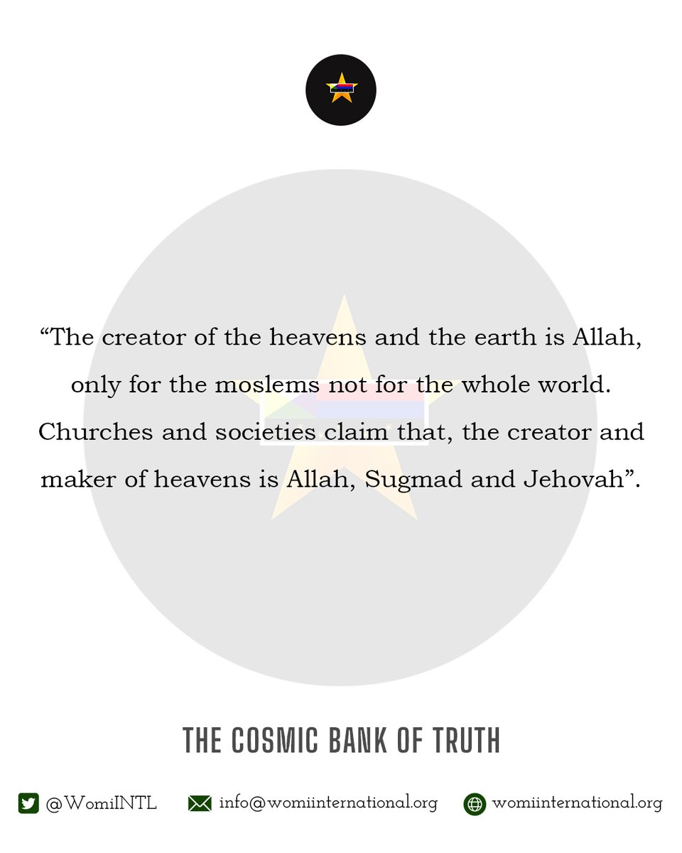 WomiINTL's tweet photo. Website - https://t.co/7niLdS09nx 

📩 - info@womiinternational.org                                           

#CosmicBankofTruth #Ekemini #Womi https://t.co/alUKwpg19D