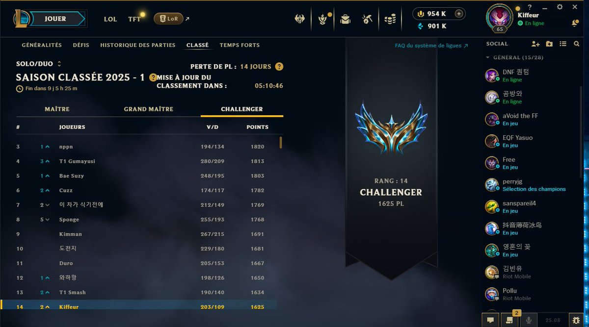 TOP 14 KR - 4 WINS AWAY FROM TOP 10
3 DAYS LEFT