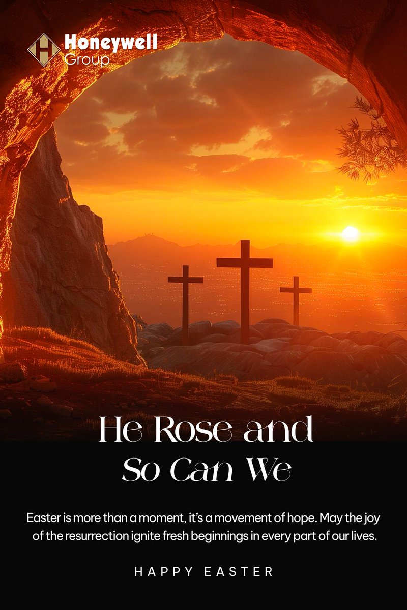 Happy Easter from all of us <a href="/TheHoneywellGrp/">Honeywell Group</a>.
Today, we celebrate the brighter days ahead, and a hope that never fades.
 #Happy Easter