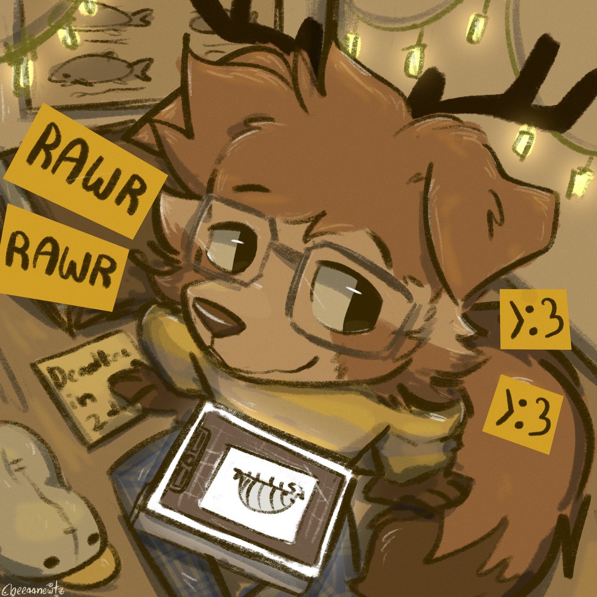 Chee44newt's tweet image. rawr &amp;gt;:3