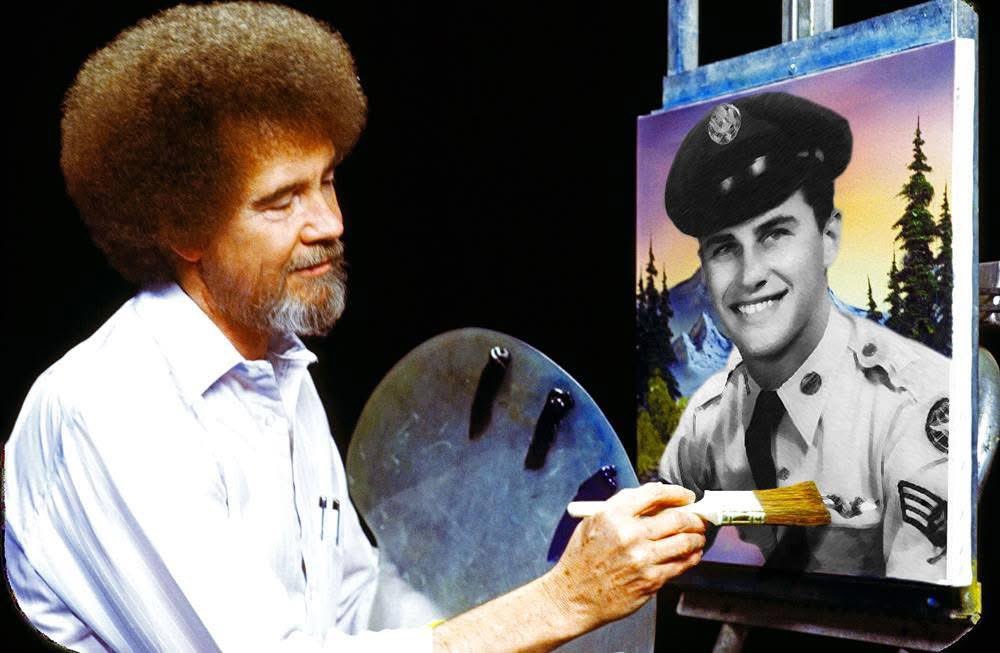 Bob Ross was a U.S. Air Force master sergeant - Before painting happy little trees, he spent 20 years in the military and swore he'd never raise his voice again after retiring.