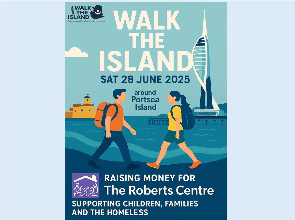 WalkIsland's tweet photo. To support Walk The Island 2025 please visit 
https://t.co/19AibhwBuw   
Local businesses, pubs etc, can also get involved by taking up one of our sponsorship deals which start from £350.00.. please get in touch 🙏
#TheRobertsCentre #WalkTheIsland #Portsmouth https://t.co/lOV8srlT5J
