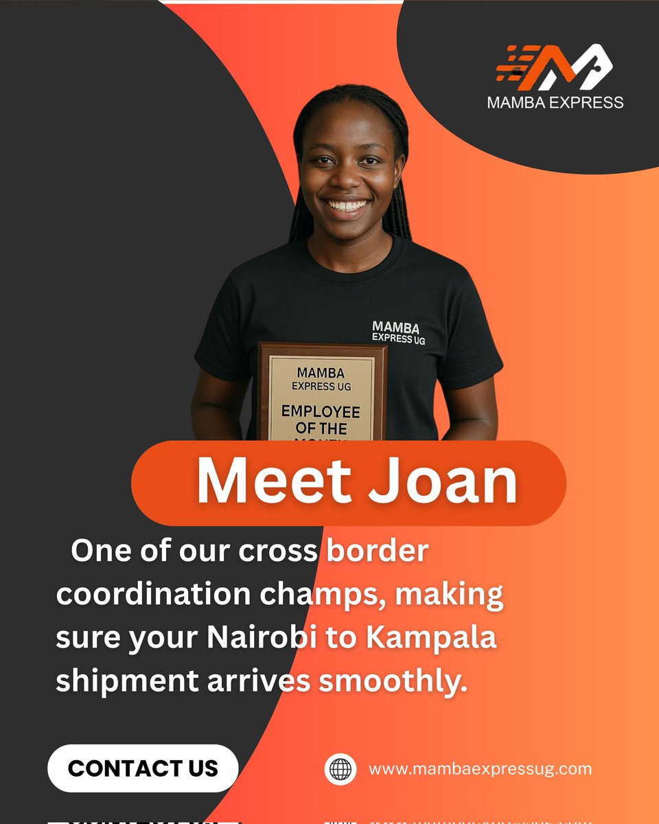 mambaexpressug's tweet photo. 🚀Shining a spotlight on our star performer! Huge congratulations to Joan for being our Employee of the Month! Your dedication, hard work, and commitment to excellence have not gone unnoticed. Thanks✅

#MambaExpress #EmployeeAppreciation #Teamwork #EmployeeOfTheMonth #Logistics https://t.co/GI7d0IVe62