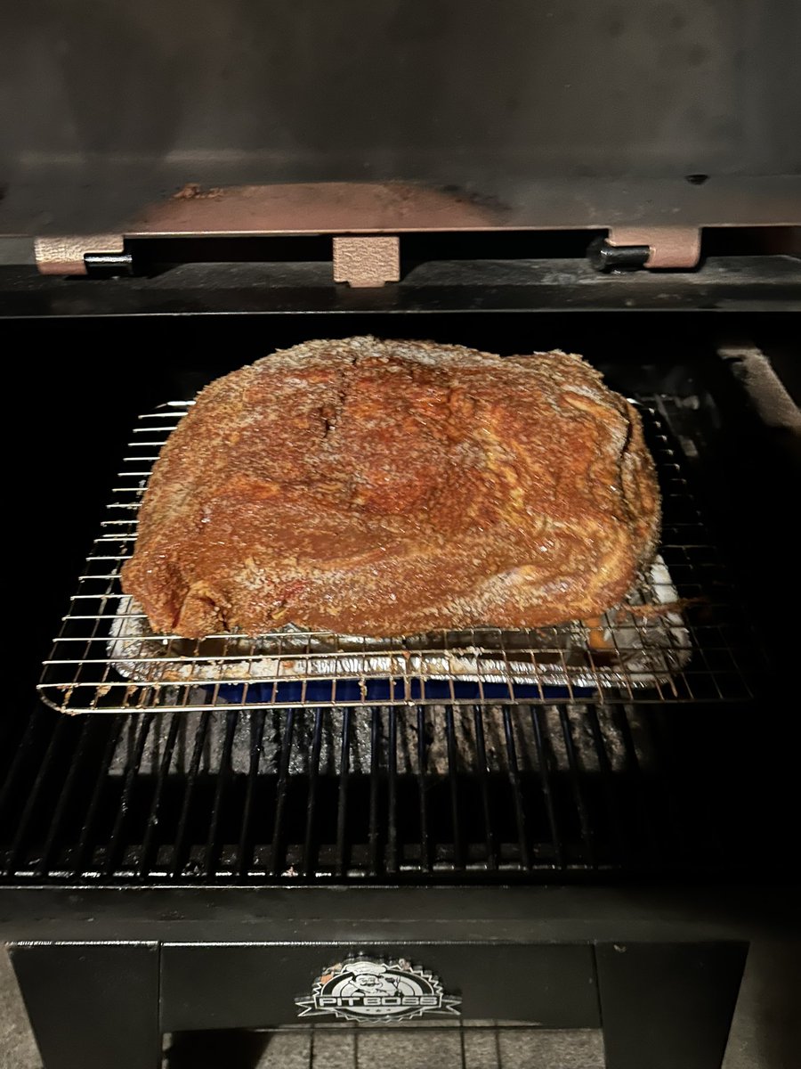 Happy Easter!!!! 230AM…..today’s contestant for dinner in the baby smoker in Canton,MI   Pork butt…see you in 12 hrs. Enjoy your day!