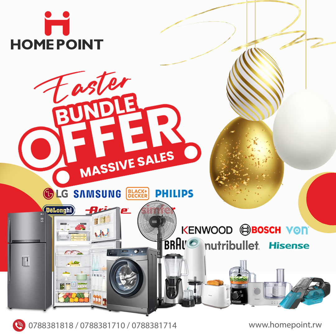 Celebrate this season of joy and renewal with Hotpoint Rwanda! 🎉

Get egg-citing discounts on Home Appliances, Electronics &amp; Air Conditioners – all designed to make your home extra cozy this Easter! 🏠💫

🔥 Offer valid until 30th April – Don’t miss out!
homepoint.rw