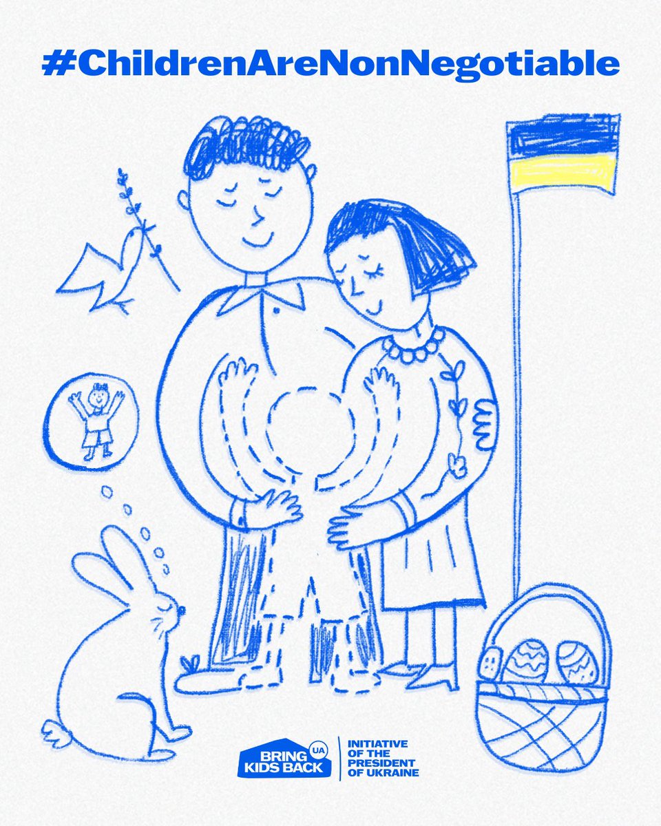 Since the start of the full-scale invasion, Russia has abducted thousands of Ukrainian children. For these victims and their loved ones, Easter is no longer a carefree period spent with the whole family. We must not forget their plight. #ChildrenAreNonNegotiable 1/2