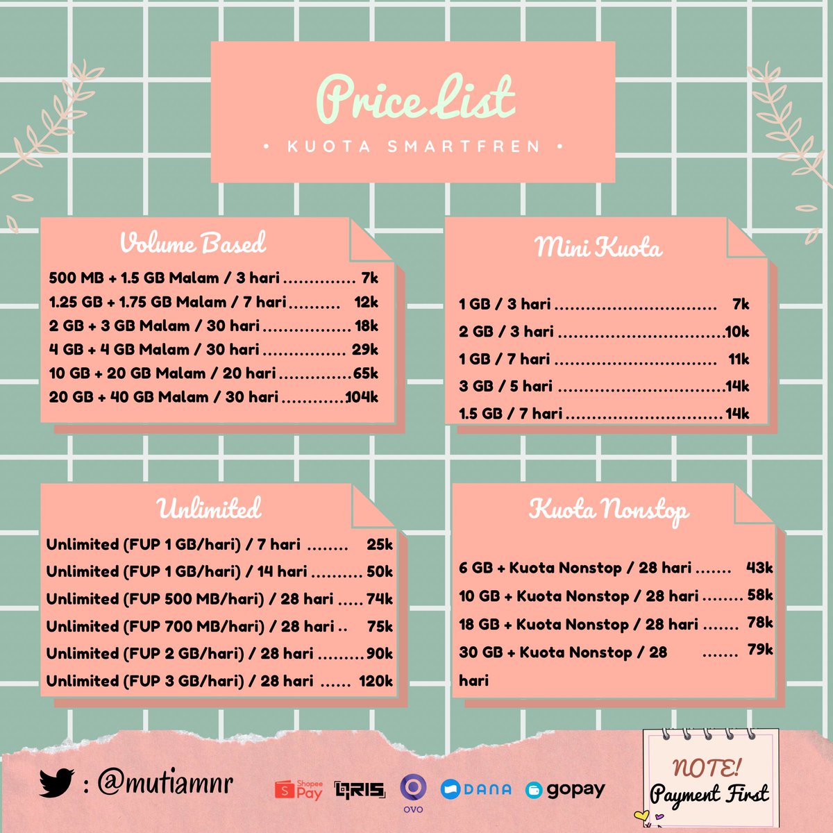 muty | Pulsa Kuota Token Diamond tweet media