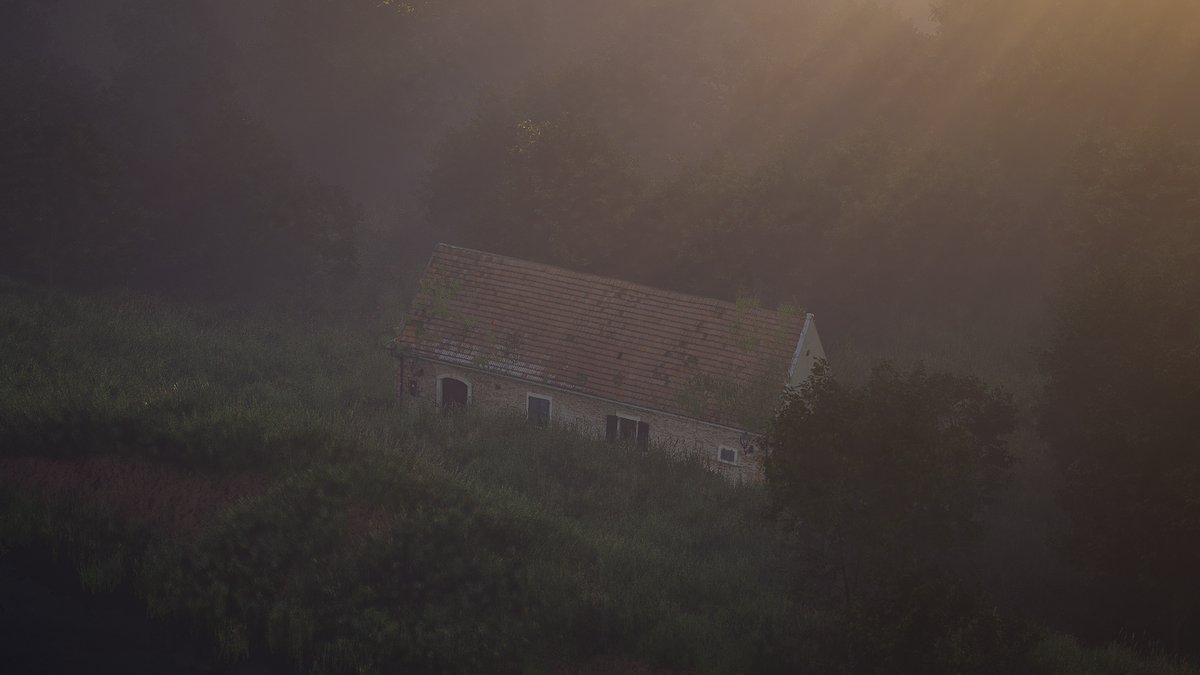 ArivutumJ's tweet photo. Hauntingly Beautiful: Abandoned House at Sunset in Unreal Engine  #GameDev #UnrealEngine #UnrealEngine #GameDev #3DArt #EnvironmentDesign #DigitalArt #SunsetScene #AbandonedHouse #IndieDev #ArtInGames #VirtualWorlds https://t.co/13AlzAkryw
