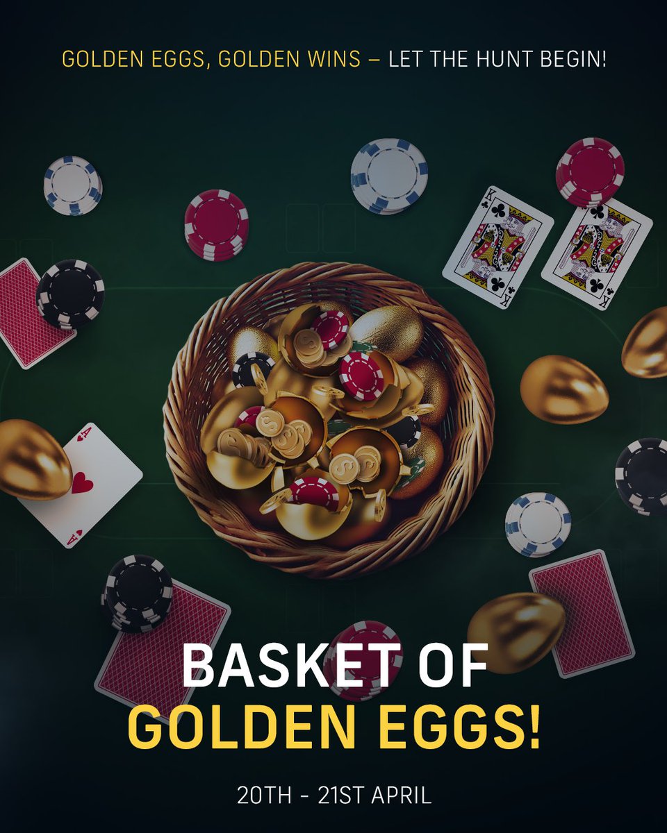 ViggoSlots's tweet photo. The golden hunt is on!🐣 

This Easter, from Aril 20-21, fill your basket with free spins, bonuses &amp; sweet surprises this Easter weekend 🌟

🔗https://t.co/B5kXz0jJfI

18+ | Play Responsibly | T&amp;Cs apply

#viggoslotscasino #freespins #casinobonus #nightlife #easter #promotion https://t.co/JHiOzH41eX