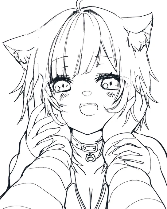 むにむにされてるおかゆん
と
おかころ(∩ᐡ.  ̫ .ᐡ )⊃-🩵

ざっかざっか塗りたい線画にピッタリだよ…!!😎(笑)

 #ほしまちぎゃらりー番外編 