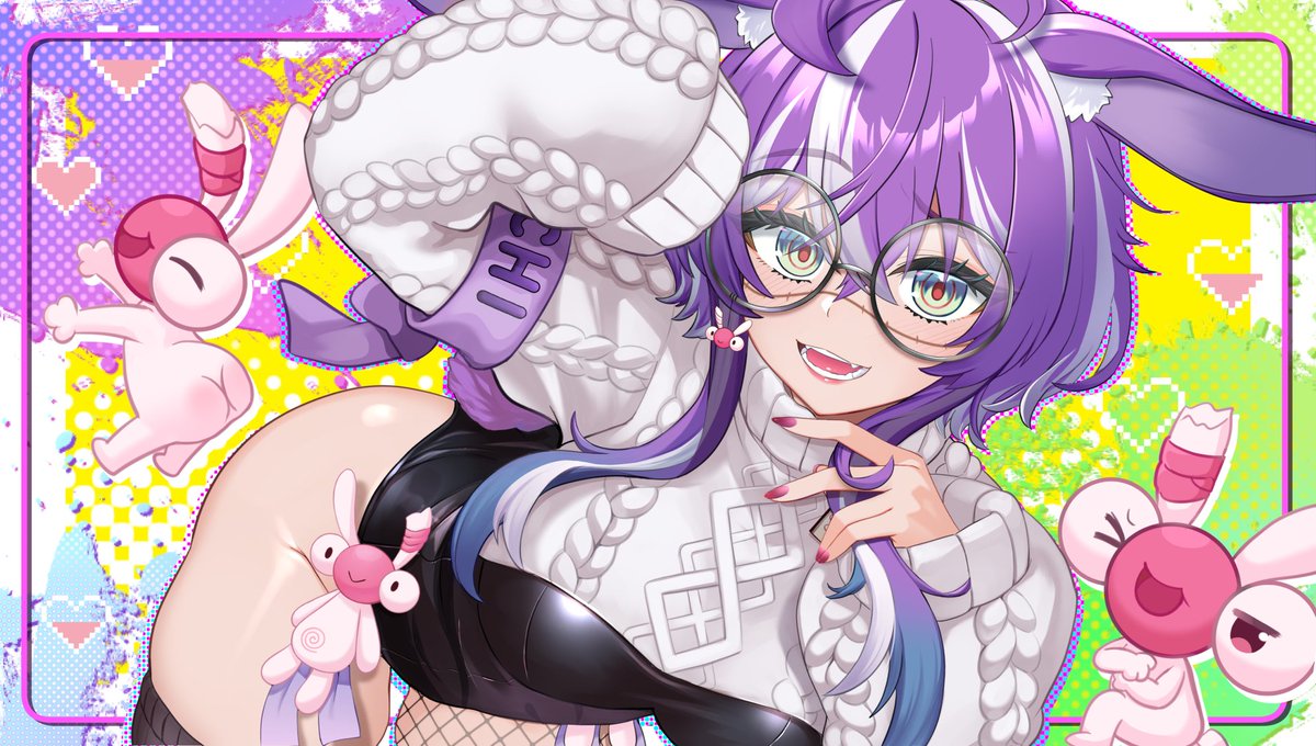 「Happy 1st Anniversary, Michi! #MichiMoch」|うんにょりビキニのイラスト