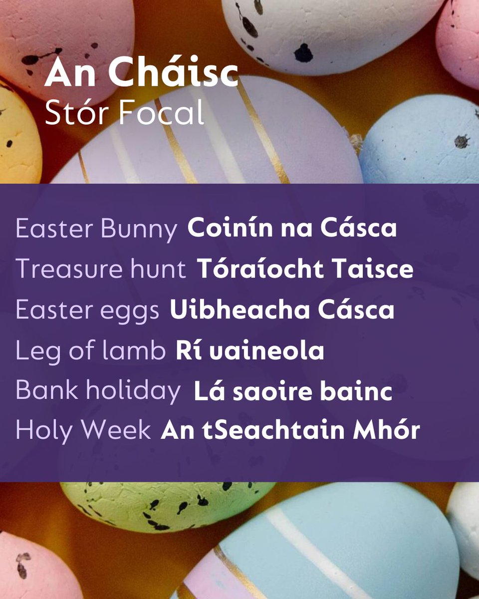 FoghlaimTG4's tweet image. Beannachtaí na Cásca oraibh ar fad, tá súil againn go raibh Coinín na Cásca ar cuairt 🐰  

#irishlanguage #learningirish #gaeilge