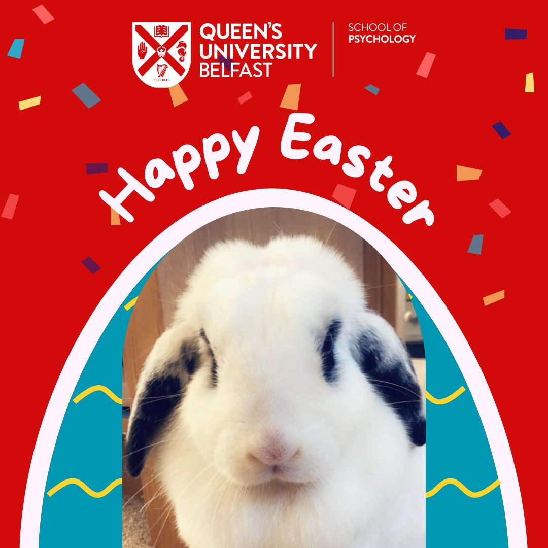 QUB - School of Psychology (@qubpsych) on Twitter photo We join our <a href="/QUBPsych/">QUB - School of Psychology</a> rabbit Flopsy, in wishing a #HappyEaster to all students and staff celebrating! 🐰🌻
We hope you enjoy some sweet treats over the holiday!
#LoveQUB #EasterRabbit We join our <a href="/QUBPsych/">QUB - School of Psychology</a> rabbit Flopsy, in wishing a #HappyEaster to all students and staff celebrating! 🐰🌻
We hope you enjoy some sweet treats over the holiday!
#LoveQUB #EasterRabbit