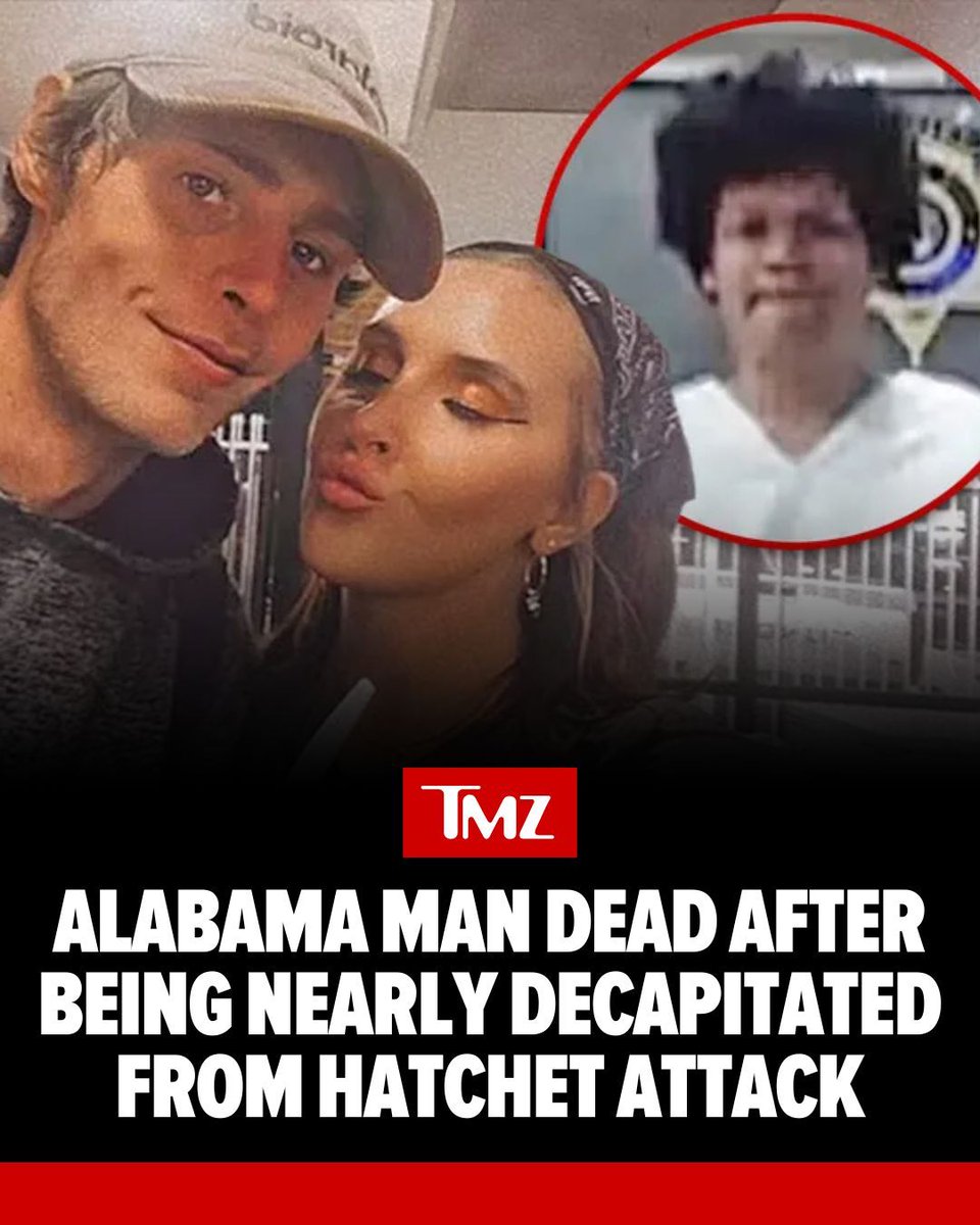 TMZ's tweet photo. Alabama father Jacob Couch has died almost two weeks after he was attacked by a hatchet-wielding maniac who nearly chopped off his head in broad daylight ... at a bus stop!

Read more: https://t.co/PwYtyu3FVK https://t.co/UwJEzHcHpT