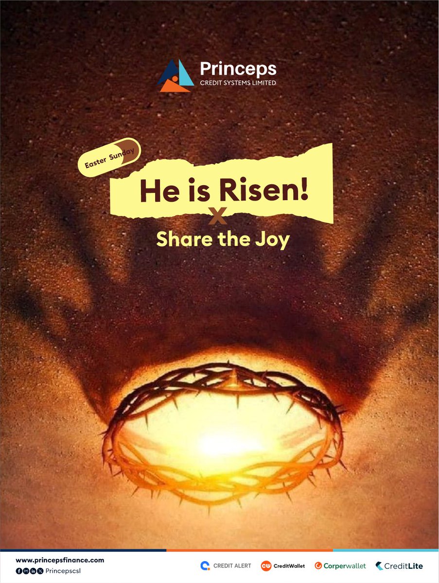 princepscsl's tweet photo. He is Risen, Share the Joy!!!
May this Easter Sunday be a gentle reminder that no sacrifice is ever in vain, and love always finds a way.
#EasterHope #HePaidItAll #PrincepsReflects #Easter #Eastersunday #PCSL #corperwallet https://t.co/Q6MRXAHgQ0
