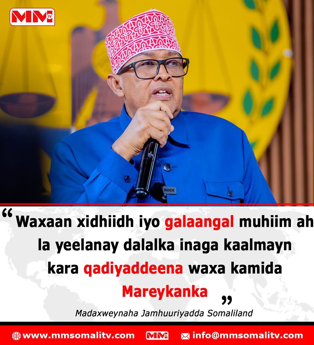 MMSomalitv's tweet photo. The President of the Republic of #Somaliland stated that they are engaging with the #UnitedStates to seek full international recognition for Somaliland. https://t.co/S5nTmkgxVz
