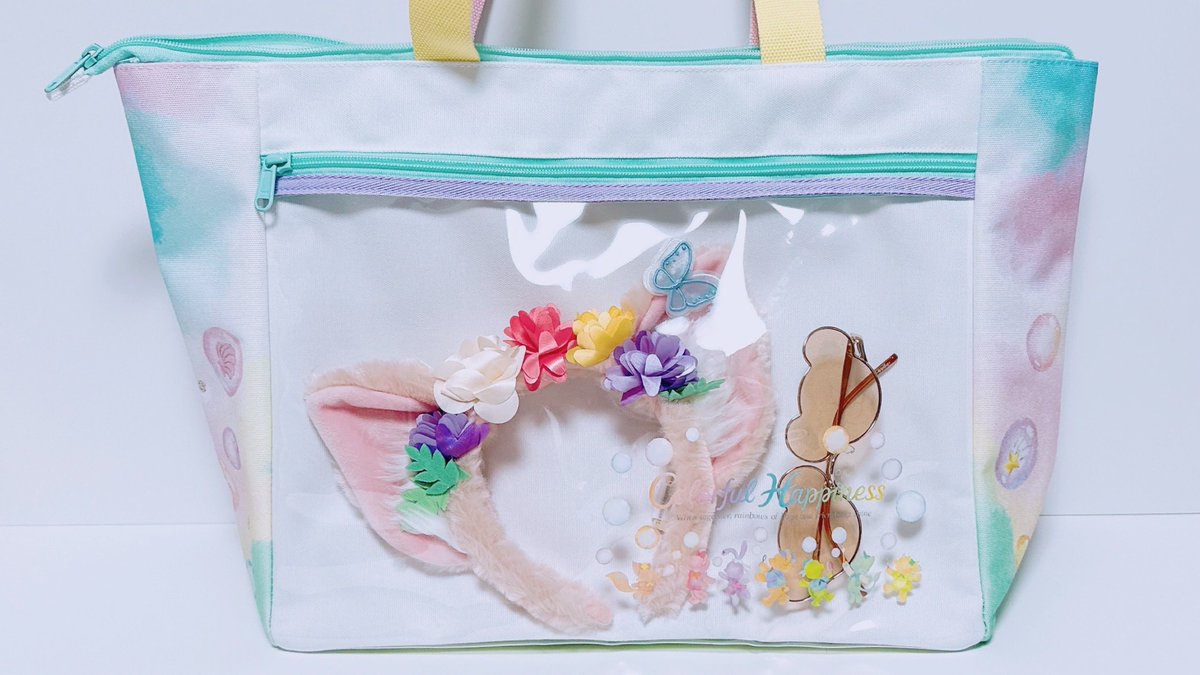 カラフルハピネス クッション＆トートバッグ ダッフィー&フレンズ 20周年 カラフルハピネス クッション