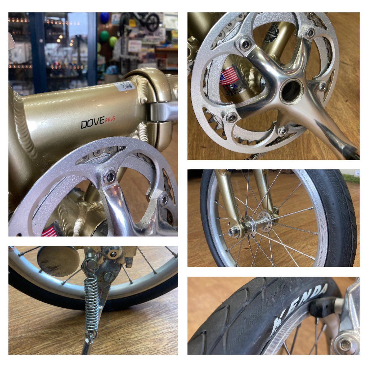 calmaxnabesan's tweet photo. ♻️DAHONダヴプラス プレミアムゴールド♻️

2018年ごろの限定カラー
軽量6.97kg

前のオーナーさんはそれほど距離乗られなかったのですが、ちょうどアタリがとれたところで快適な走りを楽しめそうです😆
完全整備を済ませてお渡しします🙇

¥50,000- 税込・防犯登録料込み https://t.co/pWzA3hA2dU