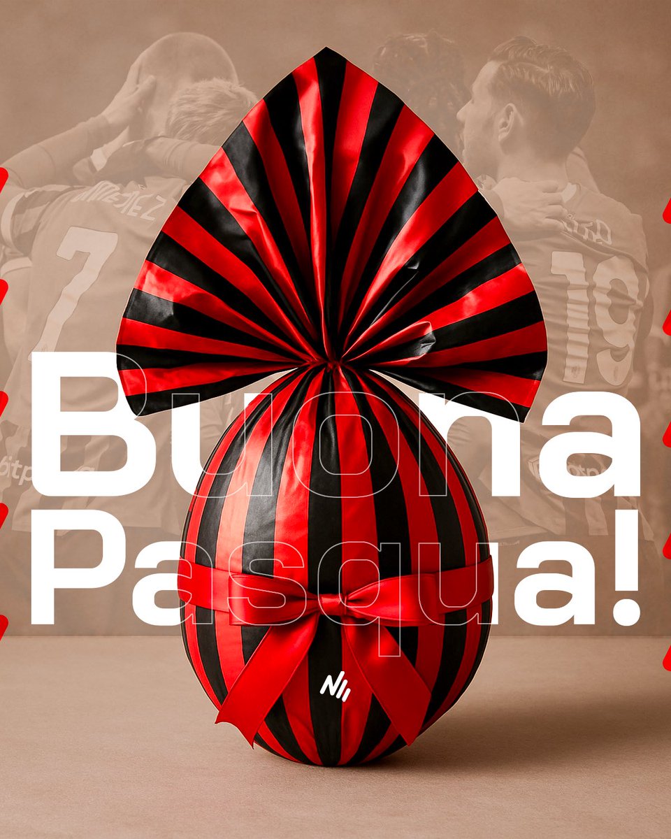 noimilanit's tweet photo. Buona Pasqua, Rossoneri! 🐣🔴⚫️

#Pasqua #Milan #ACMilan https://t.co/gbJtyQsmWR