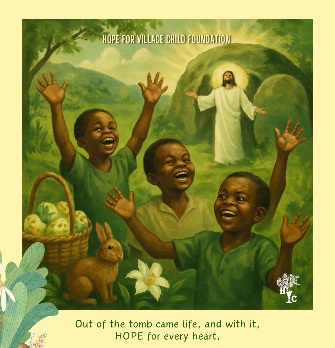 HVCFoundation's tweet photo. This Easter, we celebrate the risen Christ and the HOPE His resurrection brings. From the heart of rural Africa, where joy shines through every smile, may this season renew your spirit and remind us all of the power of love, new beginnings, and peace.

HAPPY EASTER https://t.co/Xh6OC7jvPe