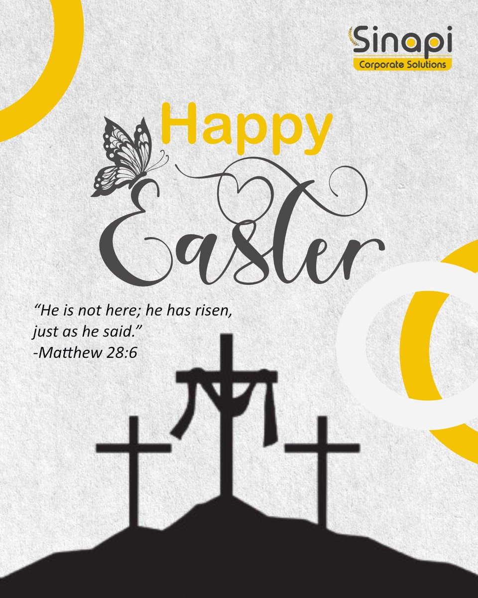 Sinapi Corporate Solutions would like to honor the meaning of Easter — a story of love, sacrifice, and victory.

May you walk in the power of His resurrection.

#EasterSunday #RisenKing