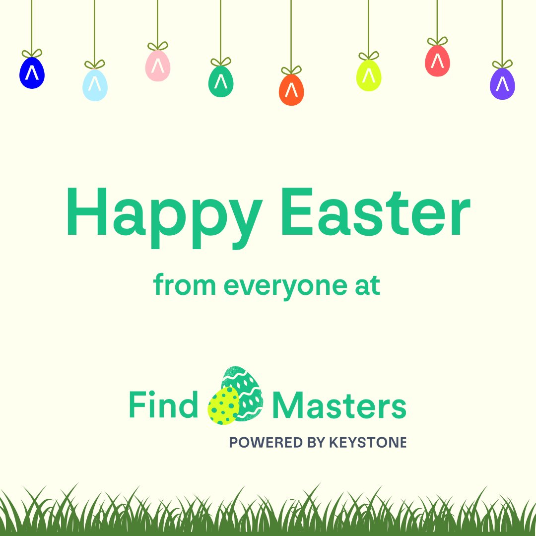 Happy Easter from everyone at FindAMasters 💐🐣

Whether you're taking a well-earned break or powering through your studies, we’re wishing you a lovely Easter ❤️
