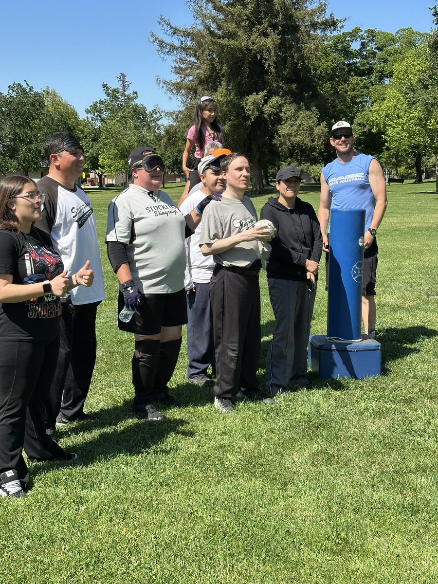 blind_baseball's tweet photo. Game score was 3-1 in 5 1/2 innings! Exciting game and a good turnout of players, volunteers and supporters. Eric was on fire on offense and defense today and his team was victorious. Looking forward to the rematch! https://t.co/b7889nUUON
