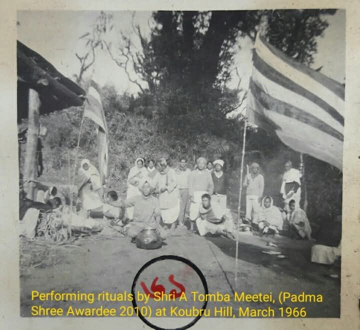 Sana10Meitei's tweet photo. The 1966 Koubru Expedition: A Journey to the Sacred Origins

On the quiet dawn of 7 March 1966, a group of determined individuals—members of the Meitei community and dedicated volunteers—embarked on a journey that would etch itself into the collective memory of the Meetei people. This wasn’t merely an expedition into the serene and mist-covered Koubru Hills; it was a spiritual return, a purposeful pilgrimage to the cradle of ancestral memory, to the very place believed to be the origin of human settlement for the Meetei.

The decision to set forth was not spontaneous. It resulted from deliberate discussions and consensus built in the meeting held on 27 February 1966. With hearts full of reverence and a sense of duty, the group resolved to build not just a shelter hut, but a symbolic structure—an embodiment of resilience, identity, and remembrance. The shelter was to serve as a space of reflection and study, a station for research into the deep-rooted heritage that binds generations of Meeteis to the sacred slopes of Koubru.

The volunteers were not archaeologists or scholars by profession; they were guardians of memory, bearers of a sacred responsibility. In many ways, the 1966 Koubru Expedition represents more than a historical footnote—it is a beacon. It reminds us of the power of collective action, the importance of remembering, and the quiet strength found in honouring one's origins.

Let us continue to honour that spirit.

@PMOIndia @narendramodi @HMOIndia @AmitShah @NBirenSingh @DrSJaishankar @Manipur_Tourism @PIBTour @incredibleindia 

#manipur #manipur1966