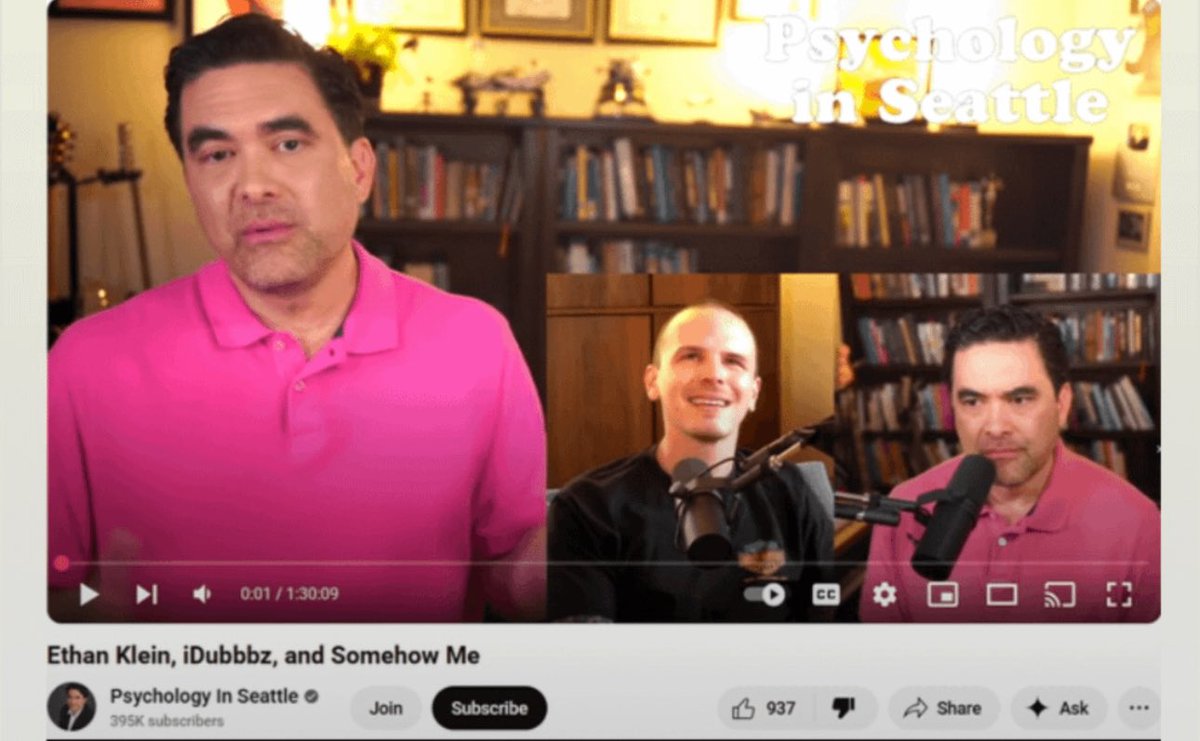 Awk20000's tweet photo. Dr. Kirk (Content Cop therapist) has privated his Ethan Klein video after speaking with Klein personally and apologizing https://t.co/XwxGc63euU