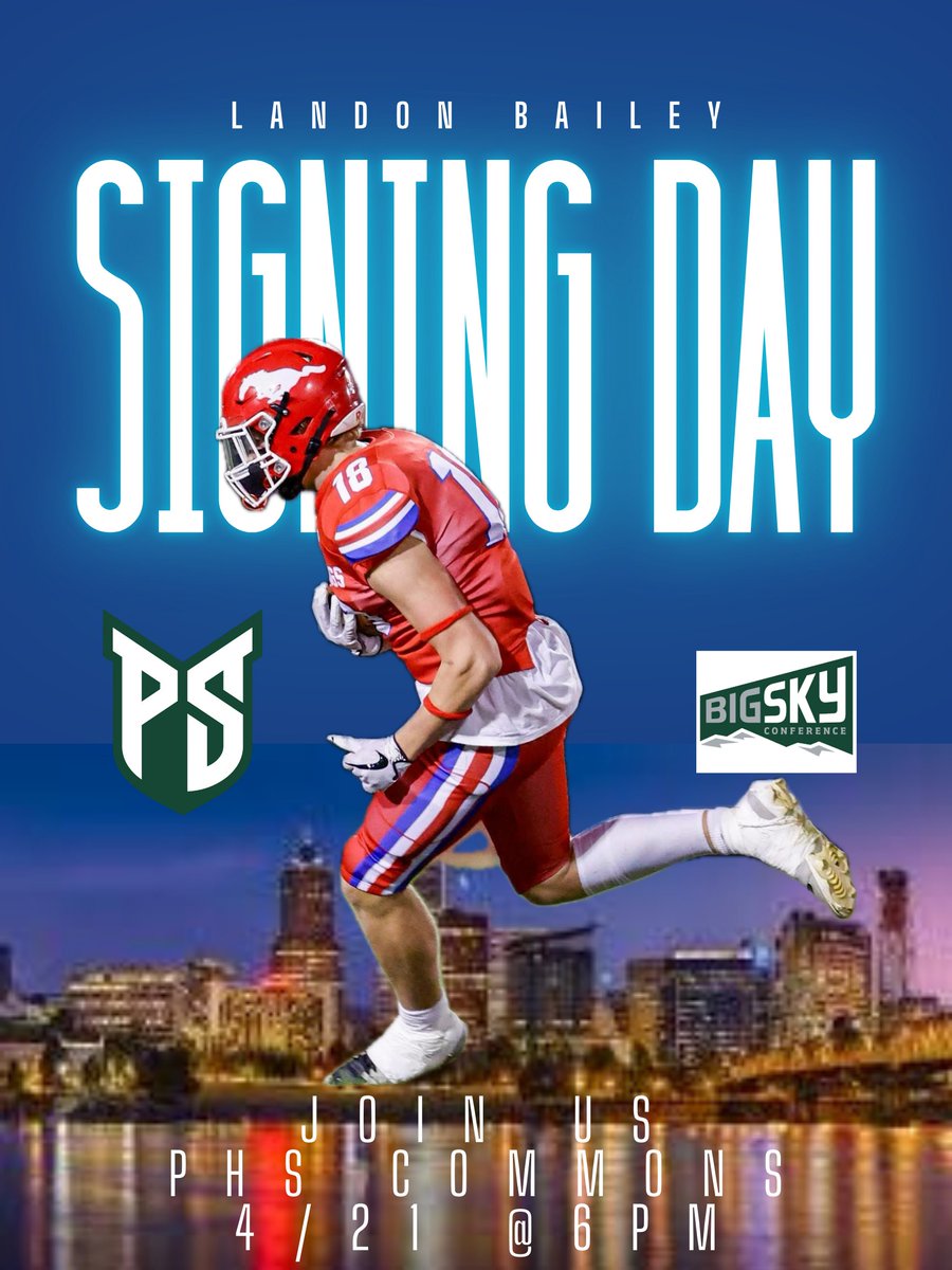 Landon Bailey (@baileyland2025) on Twitter photo Come to PHS on Monday to help me celebrate my next step at Portland State University! Everyone welcome. You have all played a role in helping me get there. <a href="/psuviksFB/">Portland State Football</a> <a href="/CoachBarnum69/">Bruce Barnum</a> @CoachHauck17 Come to PHS on Monday to help me celebrate my next step at Portland State University! Everyone welcome. You have all played a role in helping me get there. <a href="/psuviksFB/">Portland State Football</a> <a href="/CoachBarnum69/">Bruce Barnum</a> @CoachHauck17