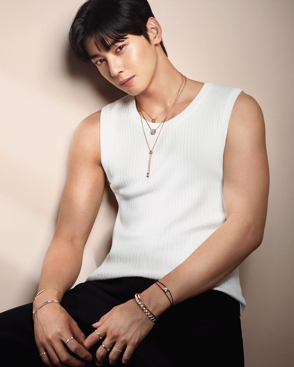 Shinshinglobal's tweet photo. [📝] According to the entertainment industry on the 20th, Cha Eun-woo recently gifted bracelets from luxury brand Chaumet to the artists who participated in digital single ‘꿈속의 문(Moon)’.

It is known that Cha Eun-woo prepared these gifts to express his gratitude to his colleagues who came together to support the late Moonbin and to share memories with the deceased. A total of 22 artists participated. It has been confirmed that Cha Eun-woo gifted bracelets to all of them.

Meanwhile, all proceeds from music video for ‘꿈속의 문(Moon)’ will be donated to places in need. 
🔗 https://t.co/xCiN7lbc6R

#ChaEunWoo #차은우 #LeeDongMin #ASTRO #아스트로