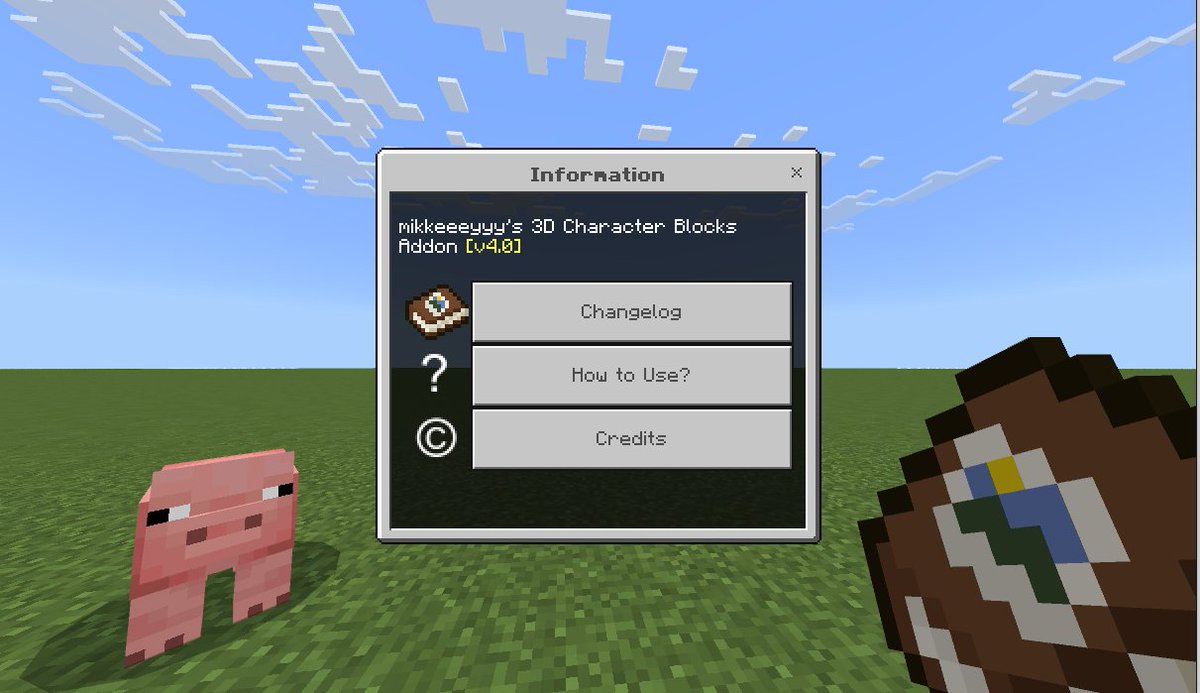 mikkeeeyyyy29's tweet photo. mikkeeeyyyy's 3D Character Blocks Addon will have an update to [v4.0]

Soon! 
Only at MCPEDL, CurseForge &amp; Addons for Minecraft(iOS/Android) https://t.co/okGXrhiRG7
