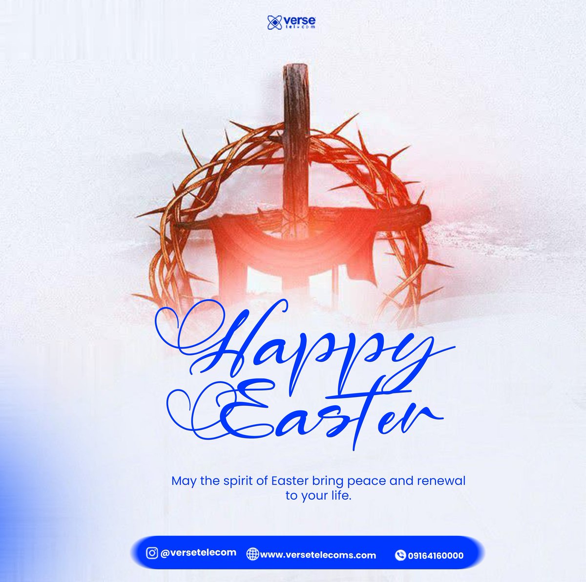 VerseTelecomm's tweet photo. Happy Easter to our esteemed and potential customers.

May the spirit of Easter bring peace and renewal to your life. https://t.co/mwHsiFgxEZ